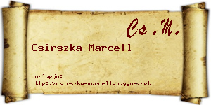 Csirszka Marcell névjegykártya