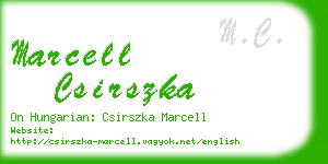 marcell csirszka business card